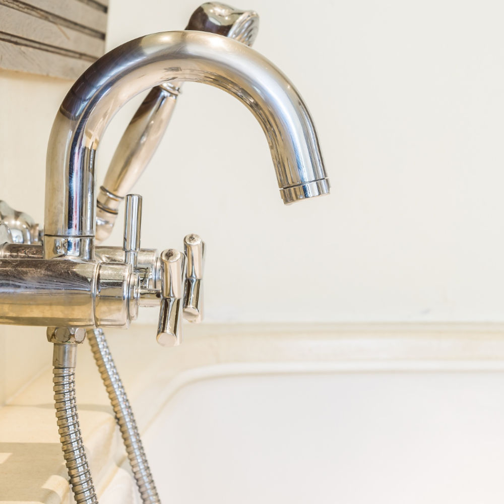 Chrome shower mixer tap fitted in Essex bathroom