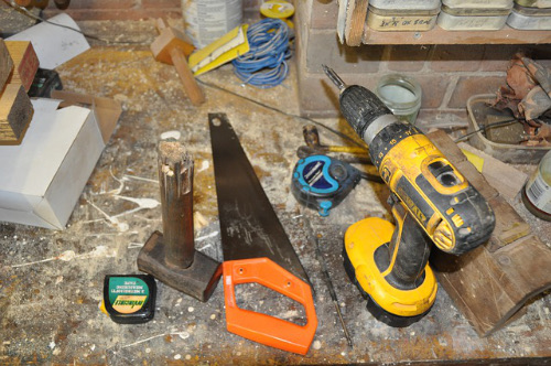 Tools ready for electrical work
